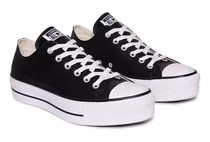 Zapatillas Chuck Taylor Ox Leather Platform Negro