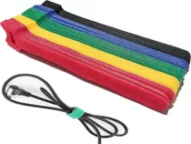 Amarra Para Cables Velcro 5 Colores - 50 Unidades