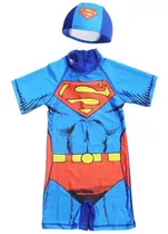 Malla Traje Baño Niños Superheroes Batman Flash Spiderman