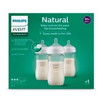 Set De Teteros Avent, Natural De Vidrio 8 Oz