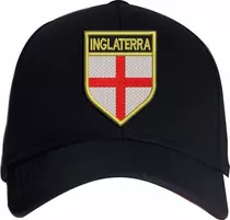 Boné Bordado Brasão Bandeira Da Inglaterra Aba Curva