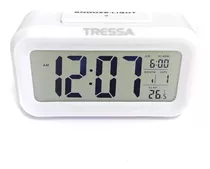 Reloj De Mesa   Digital Tressa Dd552  Color Blanco 