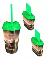 Vaso Pitillo   Sorpresa Dinosaurios X6u Alta Calidad Cumple