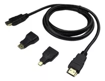 Cable Hdmi 3 En 1 Con Adaptador Mini Hdmi Y Micro Hdmi, 1,5 M