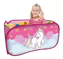 Piscina Infantil Com Bolinhas 2 Crianças Unicornio Menina