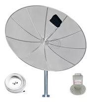 Antena Parabólica Banda C 190cm Multi Estendido E Cabo