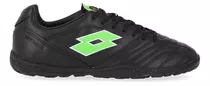 Botines Lotto Stadio Tf En Negro Y Verde Hombre