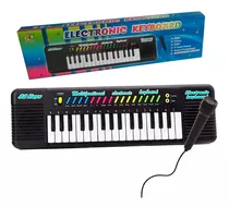 Piano Teclado Musical Infantil Microfone Educativo Karaoke