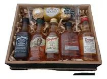  Kit Con 5 Botellitas De Whisky De 50 Ml + Chocolates