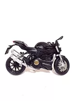 Moto Miniatura Alloy Motorcycle Model Escala 1:12 (preto)