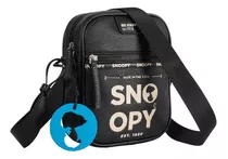 Bolsa Transversal Snoopy Sp2638pt Preto Semax