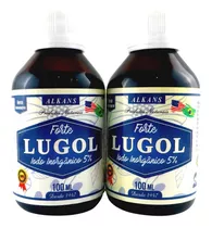 Combo 2 Vidros Lugol Forte 100ml 5% Total 200ml 100% Natural