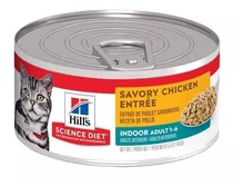 Alimento Hill's Science Diet Indoor Para Gato Adulto Sabor Pollo En Lata De 155g
