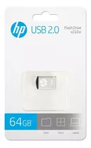 Pen Drive Hp 64gb Usb 2.0 V222w Silver Original Garantía.