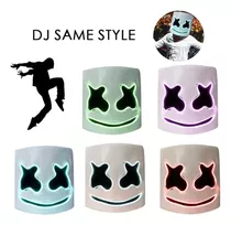 Máscara Led Dj Marshmellow Fornite Rave Cosplay Pilas Gratis