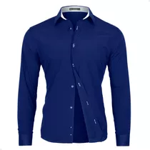 Camisa Camiseta Social Masculina Slim Tricoline Casamento