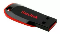 Pendrive Sandisk Cruzer Blade Z50 128gb Cor Preto/vermelho