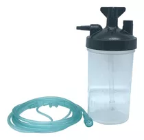 Kit Vaso Humidificador + Cánula De Oxígeno 1.8 Mts P/adulto