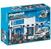 Playmobil Mega Set De Policia Comisaria Y Accesorios 9372 C