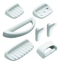 Kit De Accesorios De Baño 7 Piezas Loza Blanco Ferrum