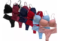 Kit Com 10 Conjuntos De Lingerie Super Luxo C/ Bojo