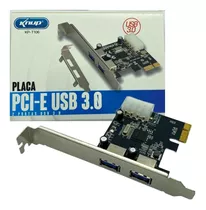 Placa Pci-e Usb 3.0 C/ 2 Portas Transferência Dados 5gbps