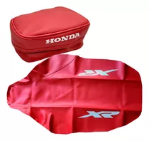 Funda Asiento Tapizado + Bolso Honda Xr400r Xr 400 2001 Rojo