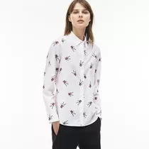 Camisa Manga Larga Mujer Lacoste Estampada