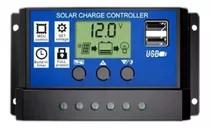Controlador De Carga Solar 30a 12e24v Pwm Com Lcd