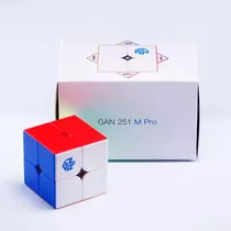 Gan 251m Pro Cubo 2x2 Magnetico Profesional Stickerless