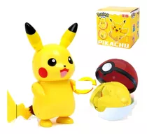 Pikachu Super Articulado 11cm+ Pokebola De 7cm + Caixa B50p+