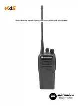 Radio Motorola Dep450 Digital Nuevo Original - Por Pedido