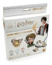 Quebra-cabeça 3d P/ Colorir Harry Potter Guache Pincel Godê