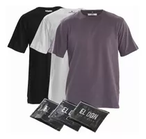 Pack X3 Remeras Basicas Regular Fit Algodon Poliester El Don