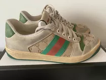 Tenis Gucci Screener Leather Sneaker Talla 24.5 Originales