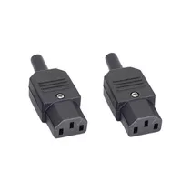 Kit C/2 Plugue Conector Iec 320 C13 Wd-09 Fêmea