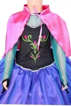 Disfraz Vestido De Princesa Ana Con Capa Corta Frozen Disney