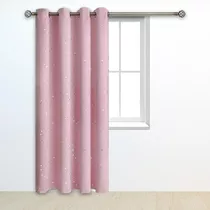 Cortina Niña Niño Semi Blackout Casatua Un Paño 140x220cm Color Rosa Claro