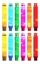 12 Poptube Com Led Tubo Fidget Tube Toys Folding Pop It Cor Colorido