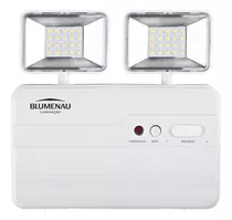 Luminária De Emergência Blumenau Iluminação 2200 Lumens Led Com Bateria Recarregável 10 W 110v/220v Branca