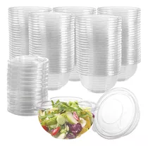 Cedilis 50 Cuenco Plastico 16 Onza Tapa Recipiente Desechabl