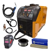 Soldadora 3 En 1 Inverter Mig Tig Mma 200 + Careta + Alambre