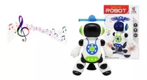 Robô Dançarino Musical Com Hélice Boneco Giratório Luzes Som