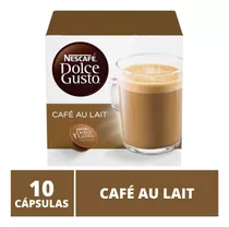 10 Capsulas Dolce Gusto, Capsula Café Au Lait.