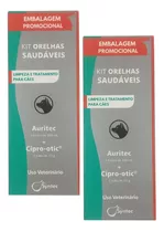 Kit Auritec + Cipro-otic Pra Tratamento De Otite Em Cães Cor Sem Cor