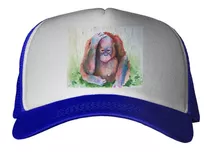 Gorra Mono Tocandose La Cabeza Pintura