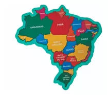 Brinquedo Educativo - Mapa Do Brasil Quebra-cabeça