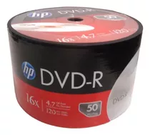 Pack 50 Discos Dvd-r Virgen Dvd Hp 16x 4.7gb 120 Min Video ®
