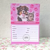 Cartão De Vacina Pet Impresso - Modelo 02