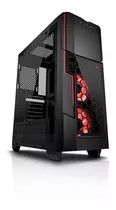 Gabinete Para Jugadores Azza Crimson 211g De Vidrio Templado Con 3 Compartimentos